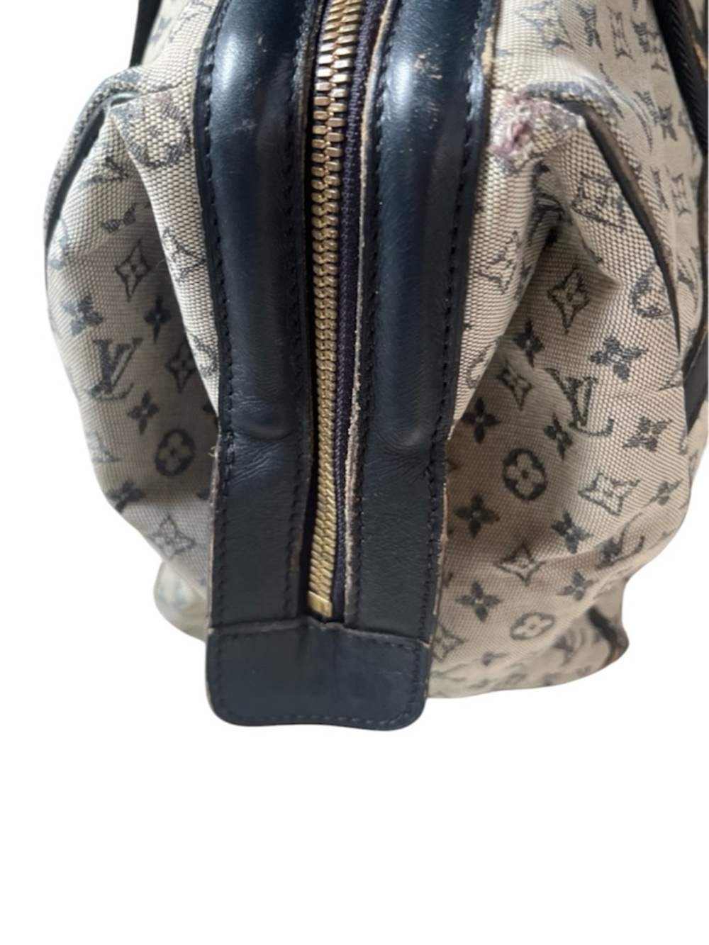 Louis Vuitton Monogram Mini Lin Mary Kate Bag - Navy Blue With COA - Picture 10 of 11
